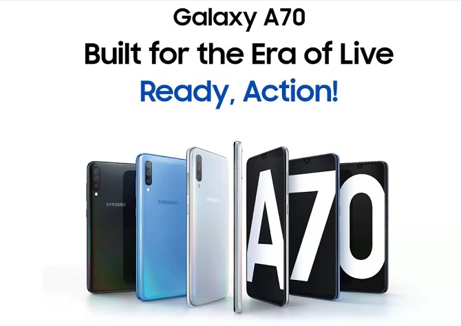 samsung a70 on flipkart